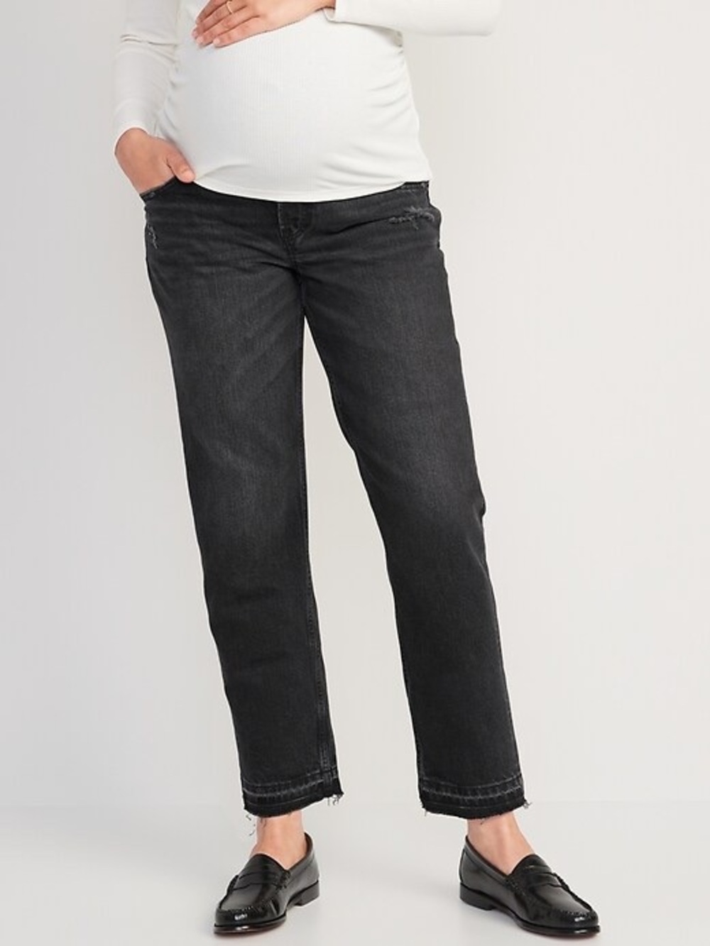 Old Navy Slouchy Straight Maternity Jeans